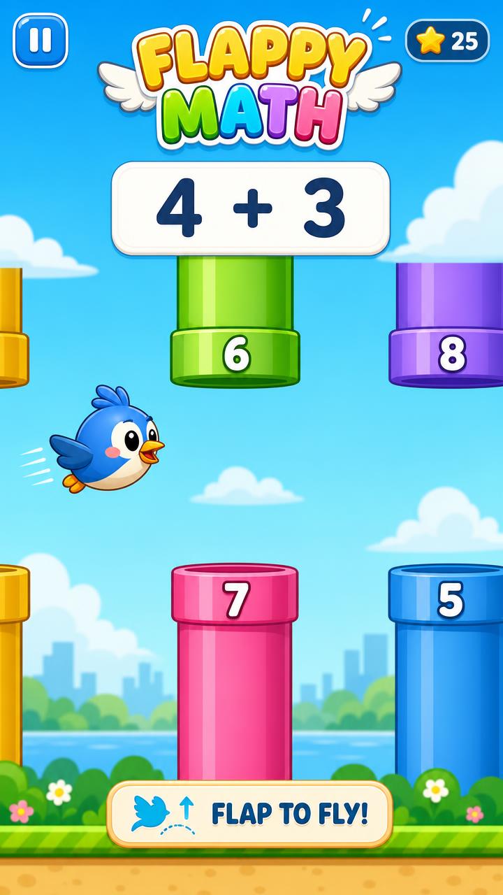 Flappy Mathe Klassenzimmer-Aktivität